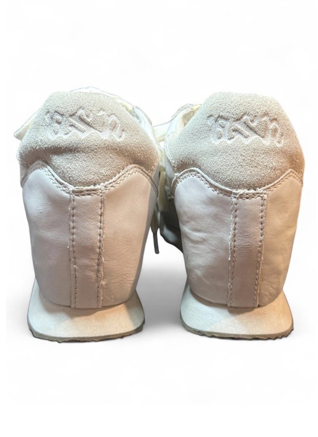 Ash Dean White Leather Mesh Wedge Sneakers Luxury Hidden Heel Women’s 37 / 7.5