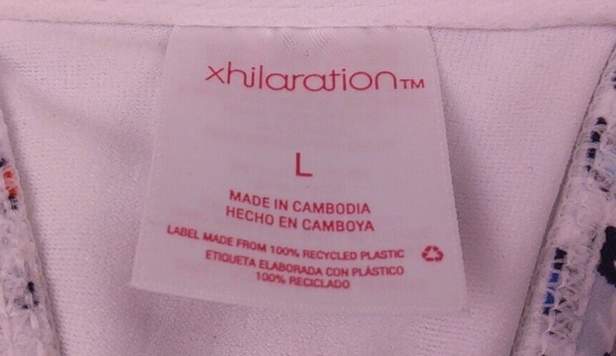 Xhilaration Ladies Colorful Nylon Heart Design Swim Top Size L (51)