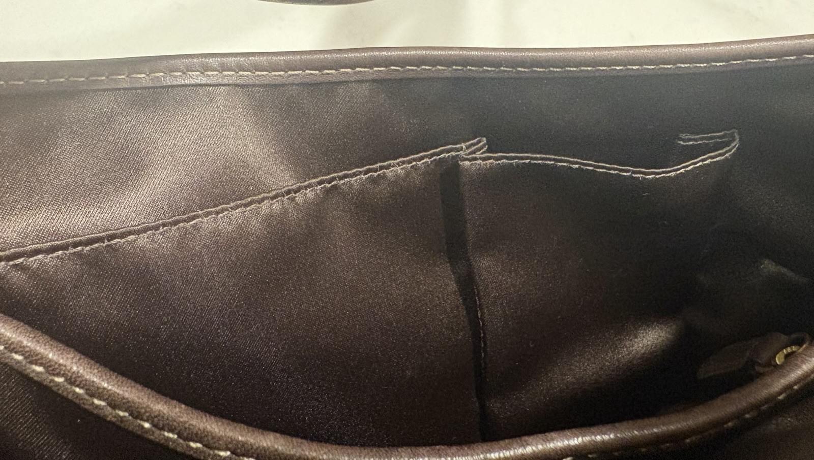 Coach Vintage Y2K Turn Lock Flap Ergo Chocolate Brown Calfskin Leather 11254 EUC