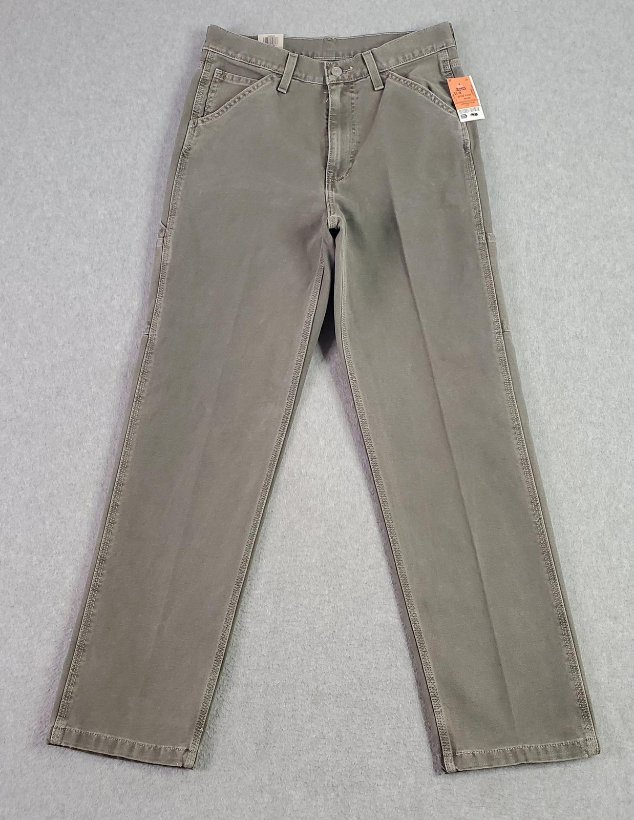 Levis 568 Stay Loose Carpenter Jeans FITS 29X30 tag sz 29×32 Gray Relaxed Canvas