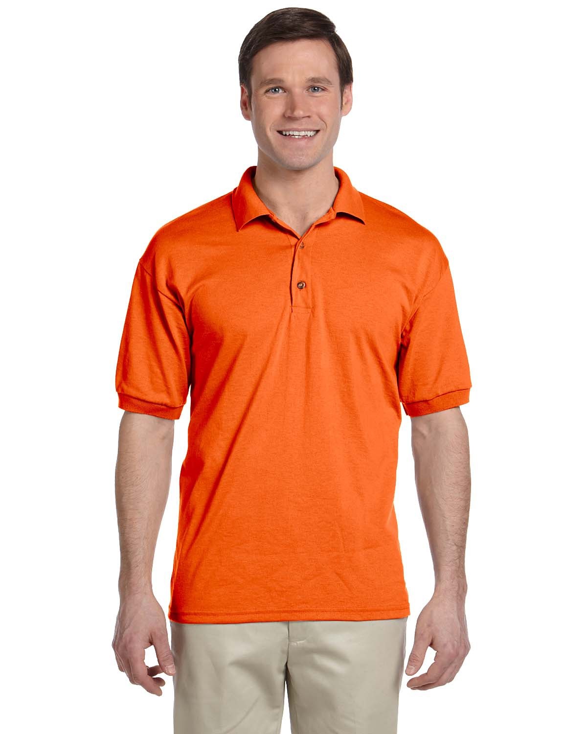 Gildan Orange G880 pique polo sport shirt size XL Ultra Blend G8800 Naranja