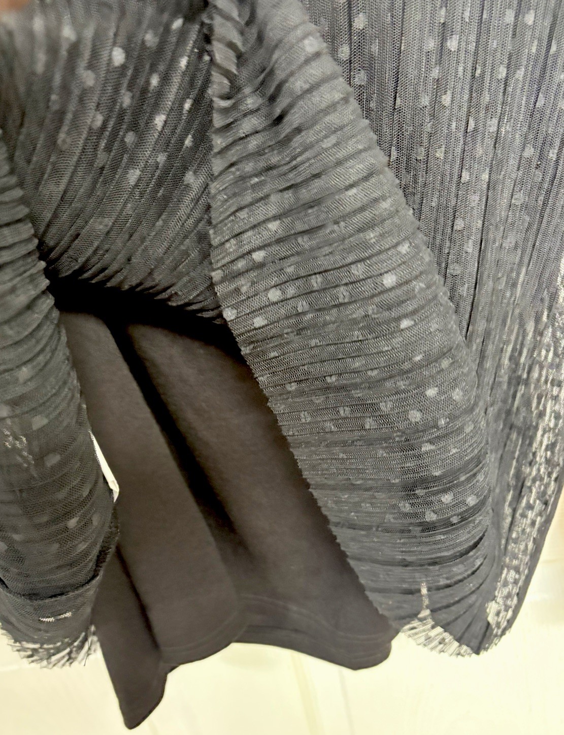 Women’s Black Lace Long Sleeve High Neck Blouse 2XL Romantic Cami Under
