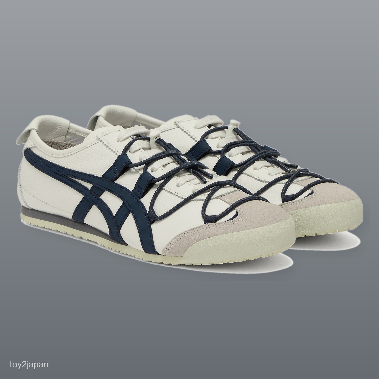 Onitsuka Tiger MEXICO 66 VINY 1183C577-100 Off-white Iron Navy Men’s Size New