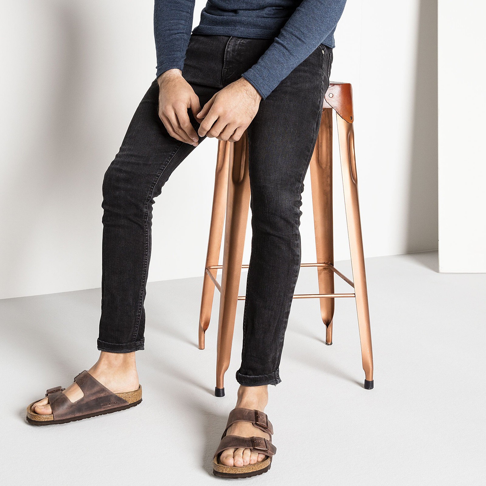 Birkenstock Unisex Leather Arizona Regular/Wide Width Sandals – Habana, Sizes
