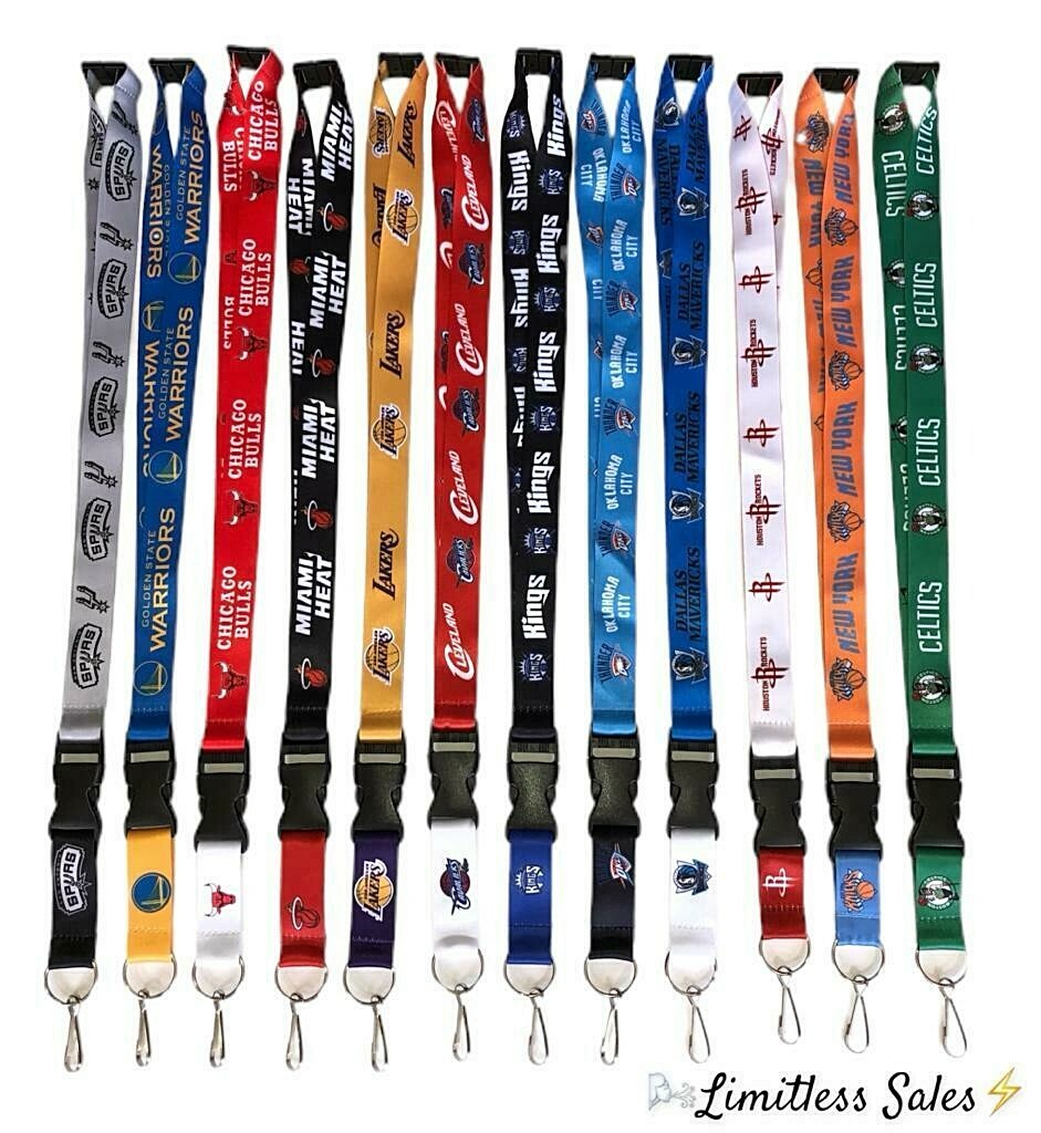 NBA Basketball Team Sports Lanyards Detachable Keychain Badge Phone Holder Strap
