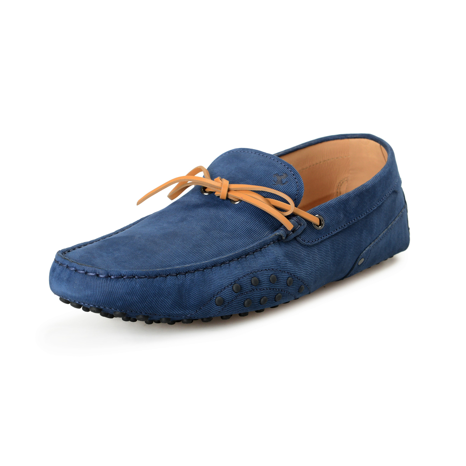 Tod’s For Scuderia Ferrari Men’s 100% Textured Leather Car Shoes Loafers Shoes