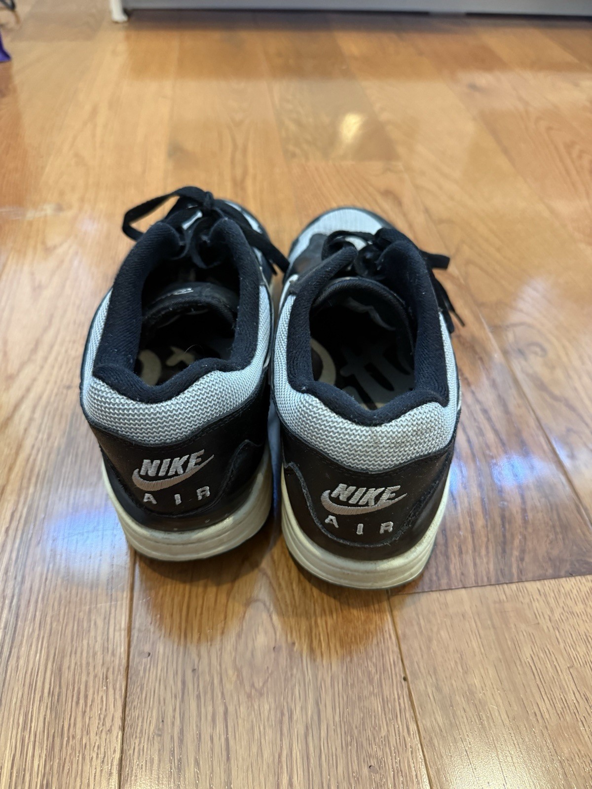 Nike Patta x Air Max 1 Black/Gray/White Leather Lace-Up Low Top DQ0299-001