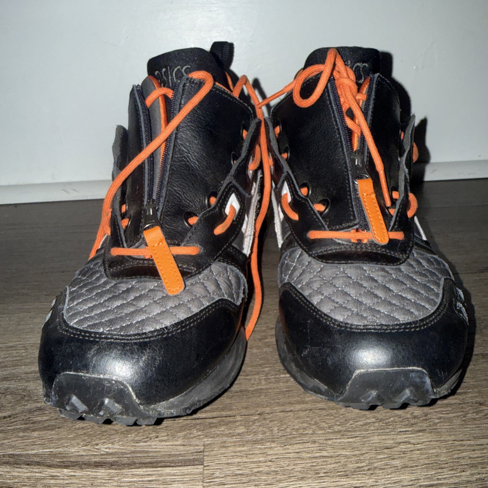 ASICS Gel Lyte Zip MT Hiking Boots Black Bomber Orange Quickstrike Mens Size 11