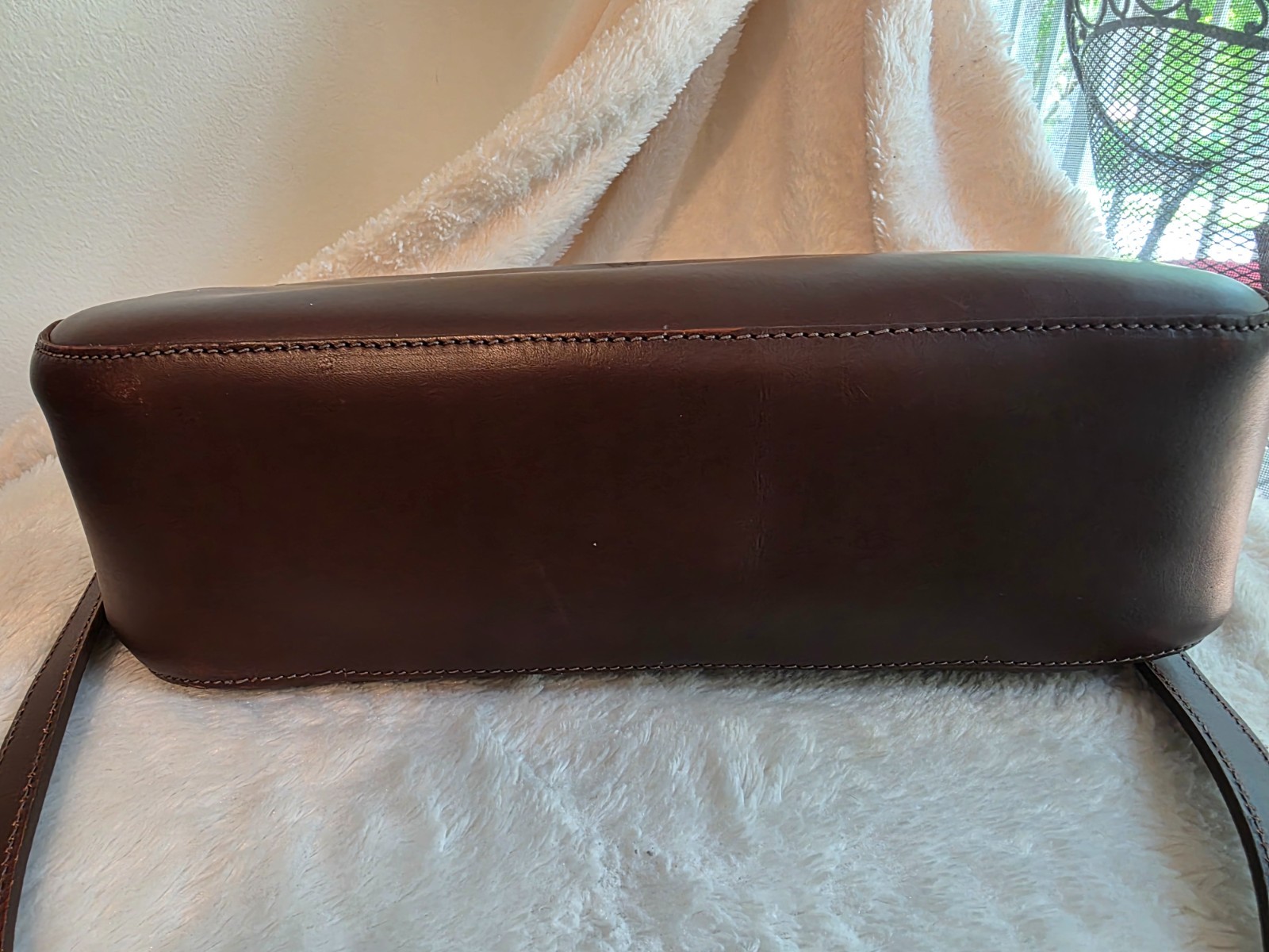 Tusting For Levenger English Leather Satchel Messenger Bag Made In England