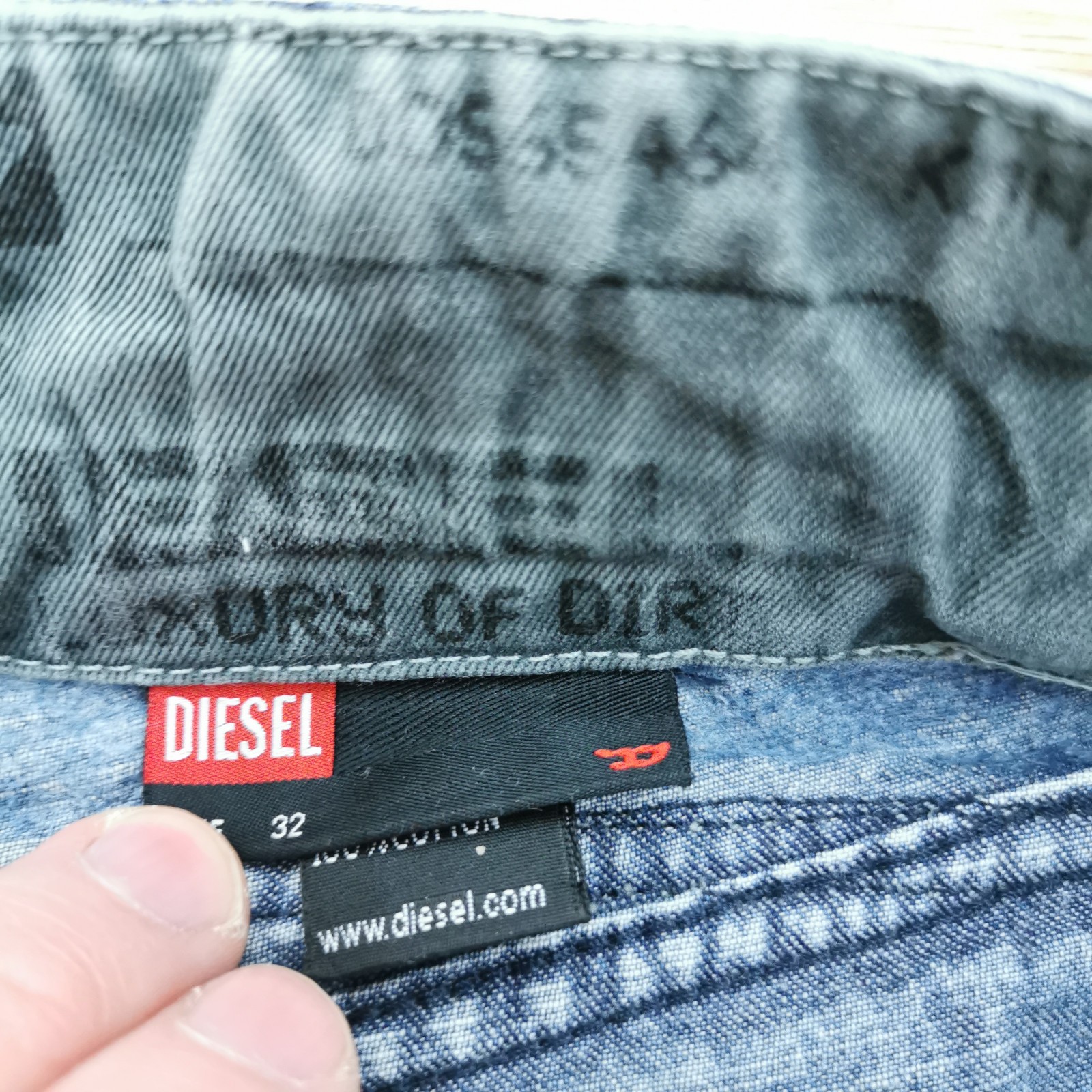Diesel Type 63 Carpenter Jeans Mens W32 L32 Blue Work Utility Relaxed Fit Loose