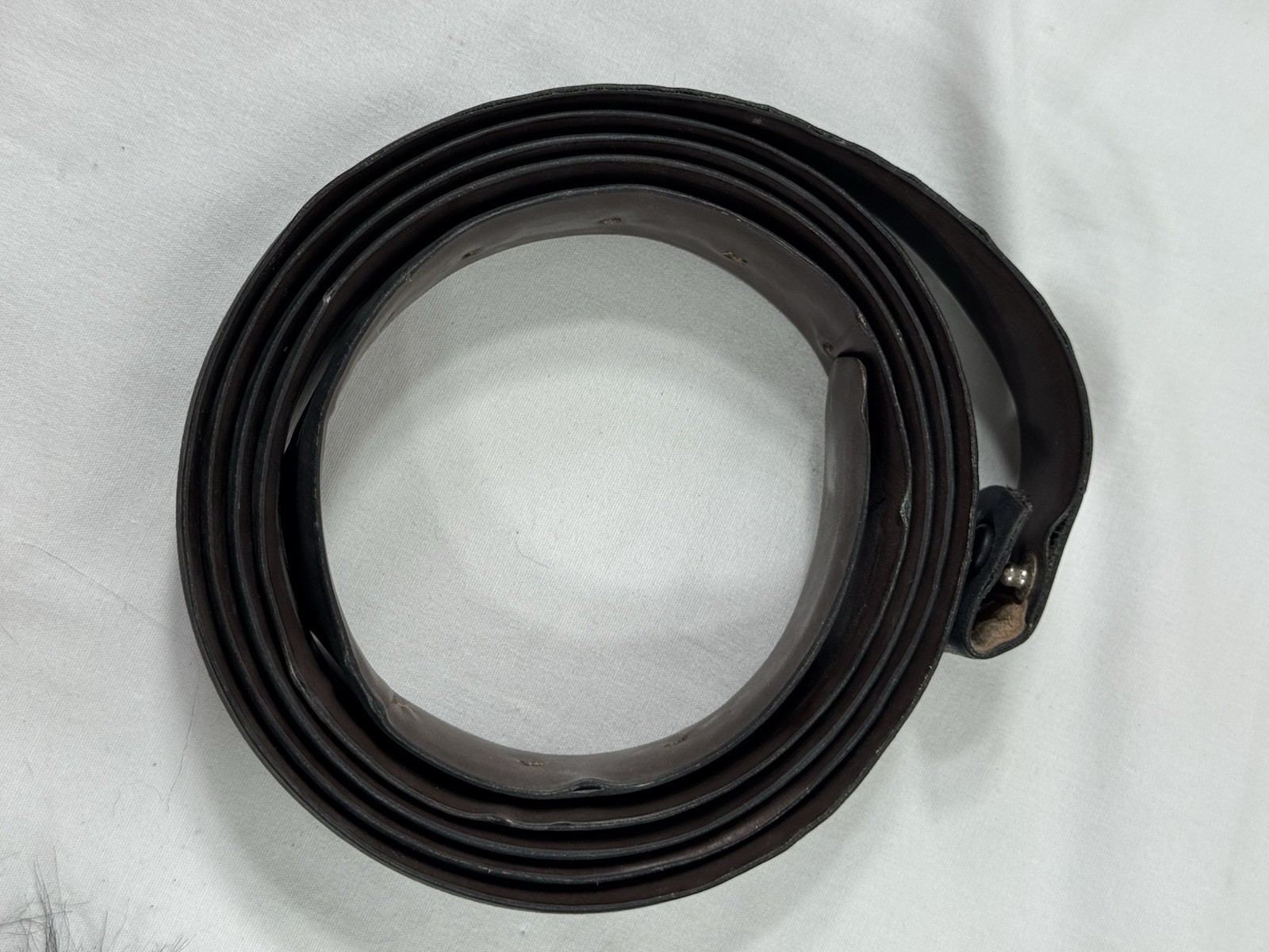 Vintage Extra Long 70” Genuine Leather Reversible Brown Black Belt Strap Snap