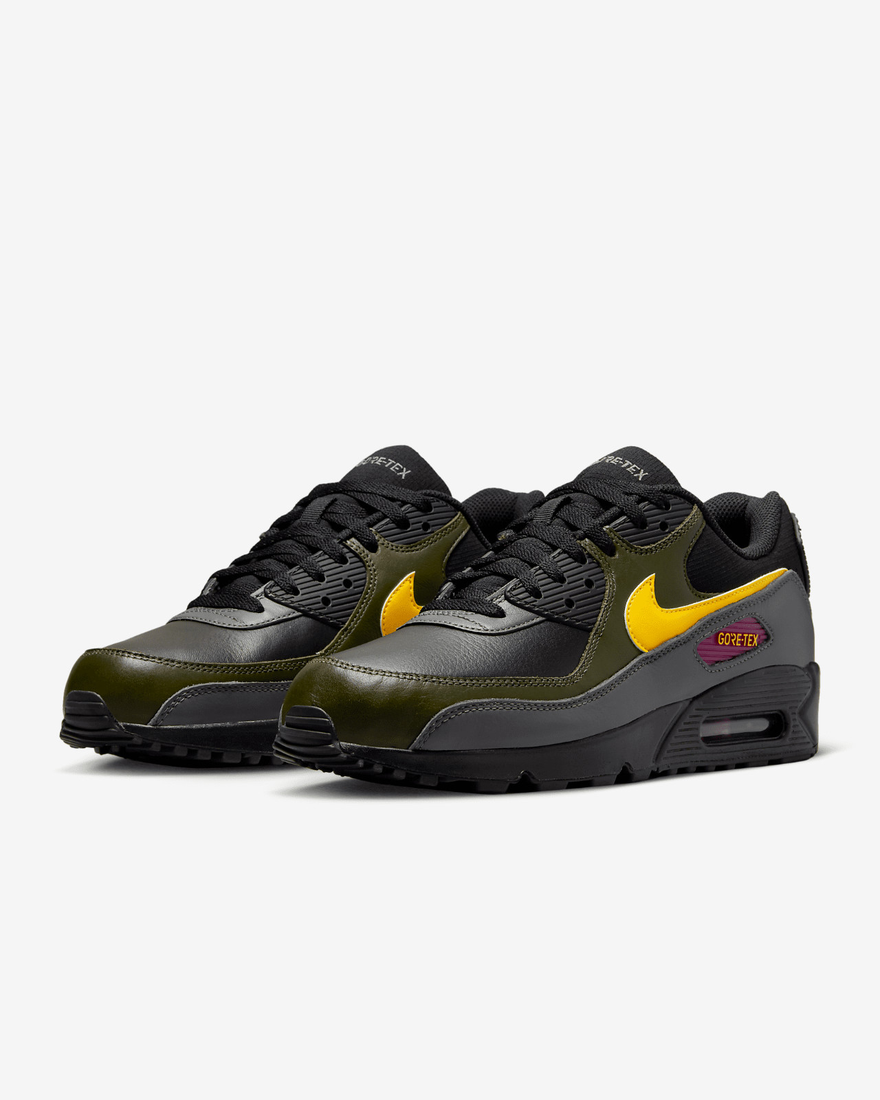 Nike US 14 Mens Black Yellow Grey Green Rare Retro Air Max 90 GTX DJ9779 001 New