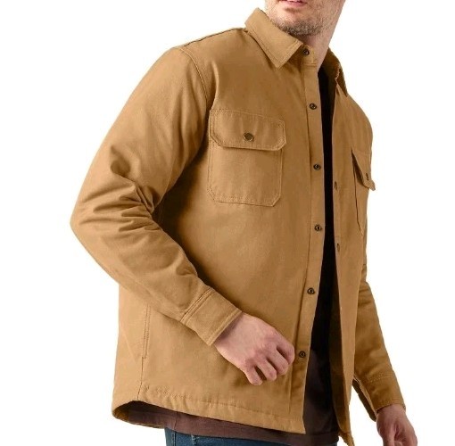 Dickies ~ Men’s XL ~ Workwear ~ Flannel Lined ~ Snap Front ~ BROWN Canvas Jacket