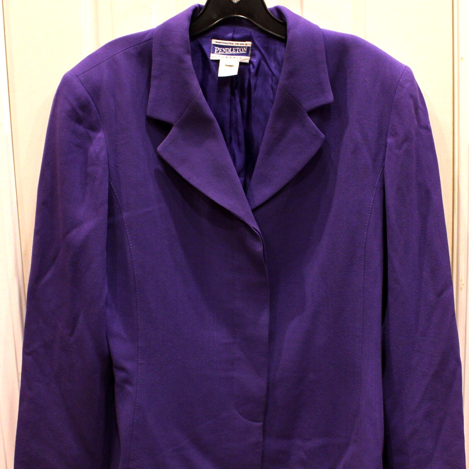 VTG Pendleton Woolmark Virgin Wool Lined Womens Blazer 10 Jacket Lined Button