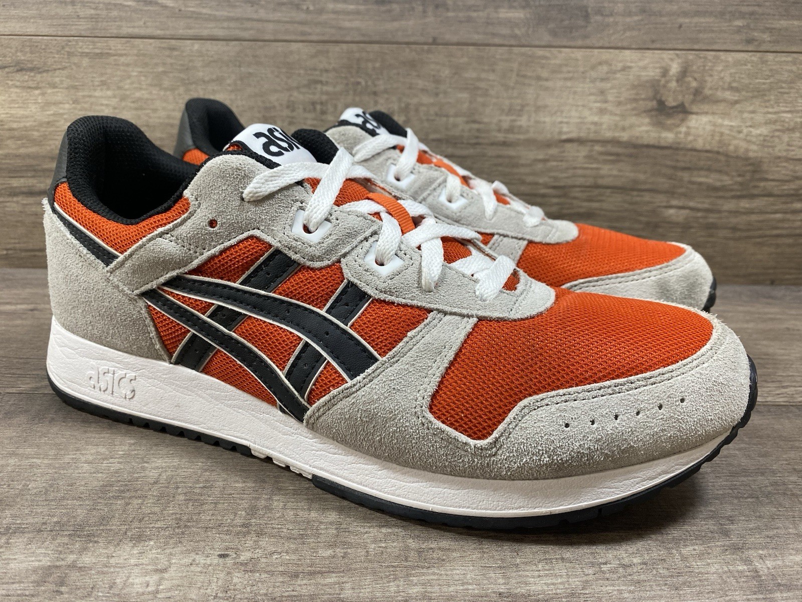 Asics Lyte Classic Shoes Sneakers Gray Orange 1201A477 Mens Size 9.5
