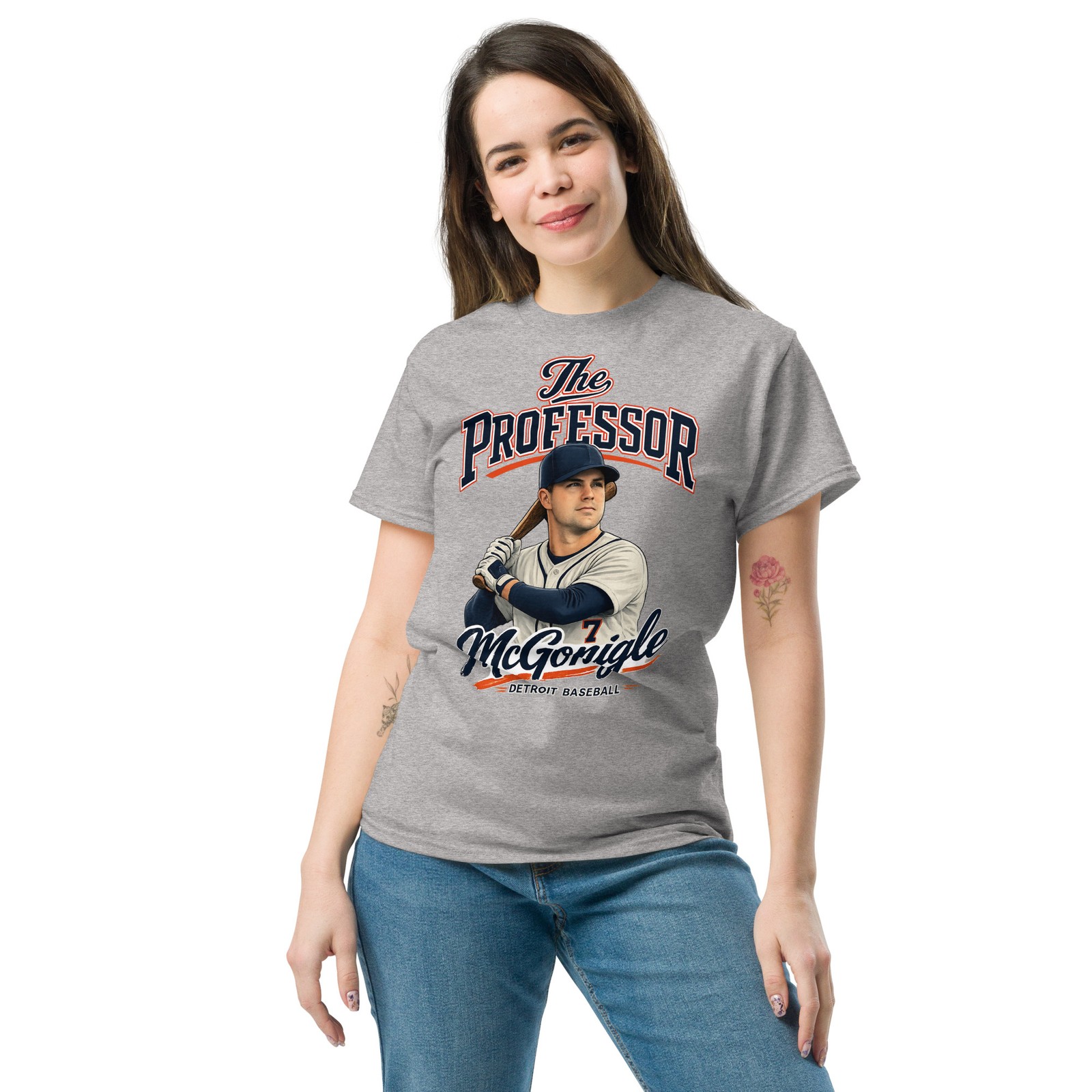 Kevin McGonigle Shirt #7 The Professor Detroit Baseball Rookie T Shirt Tigers