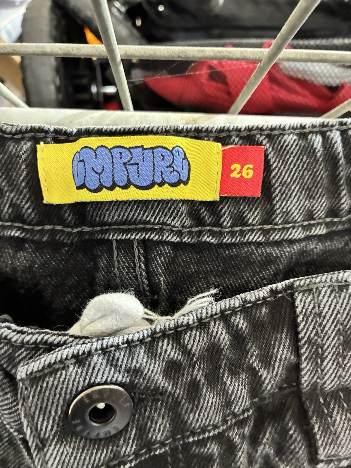 Empyre Men’s Gray Acid Wash Straight Denim Jeans Regular Fit Mid Rise 5-Pocket