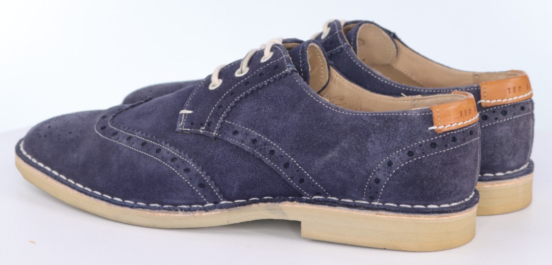 Ted Baker Jamero Men’s Wingtip Oxfords Shoes Size EU 42 US 9 Suede Blue