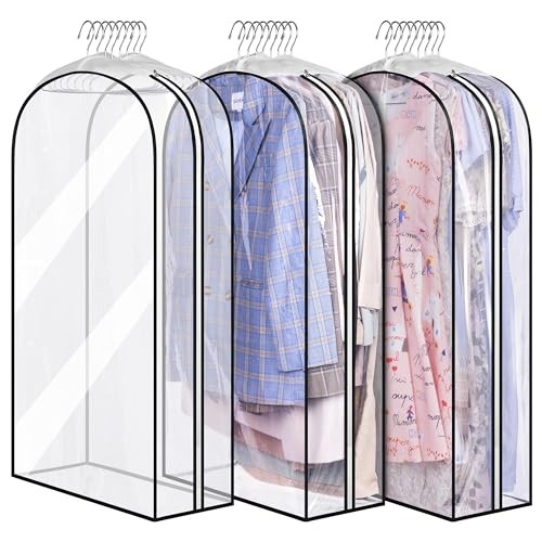 10″ Gusseted All Clear Garment Bags for Hanging Ethylene Vinyl Acetate 40 inch