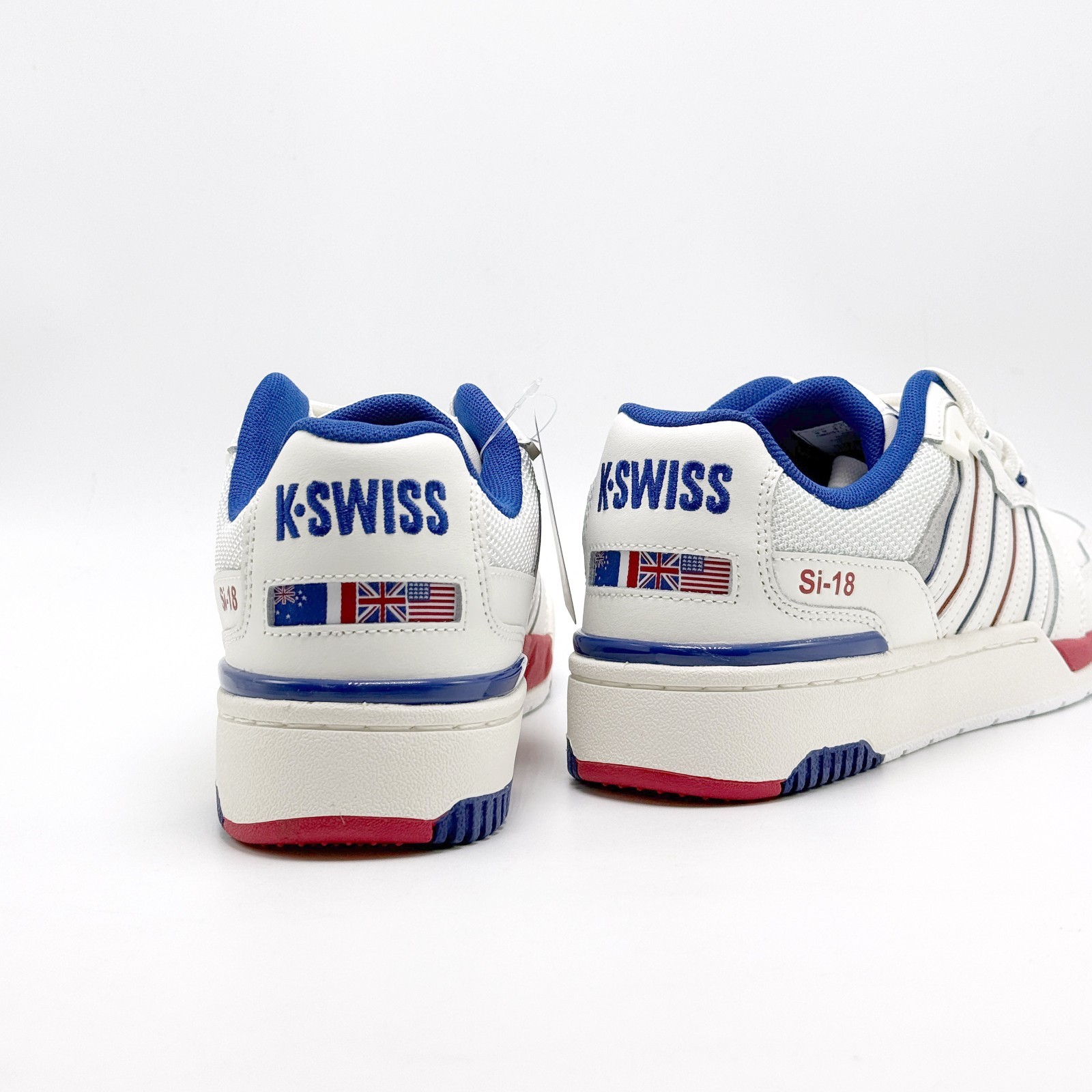 *NEW* MEN K-Swiss SI-18 RIVAL SNOW WHITE / NAVY / RED (08531-172-M) 👍