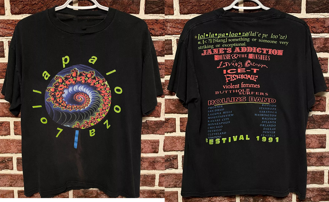 1991 LOLLAPALOOZA Tour T-Shirt Tee Black New Shirt All Size
