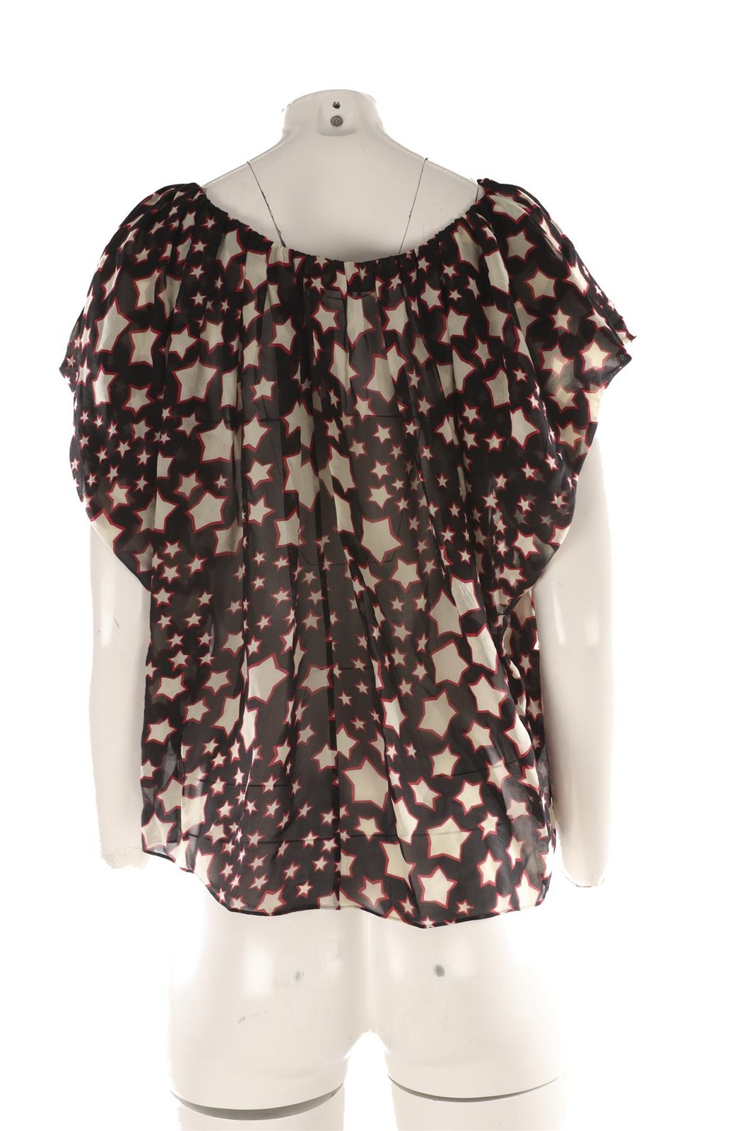 SAINT LAURENT BLACK SILK TOP FR 38 UK 10