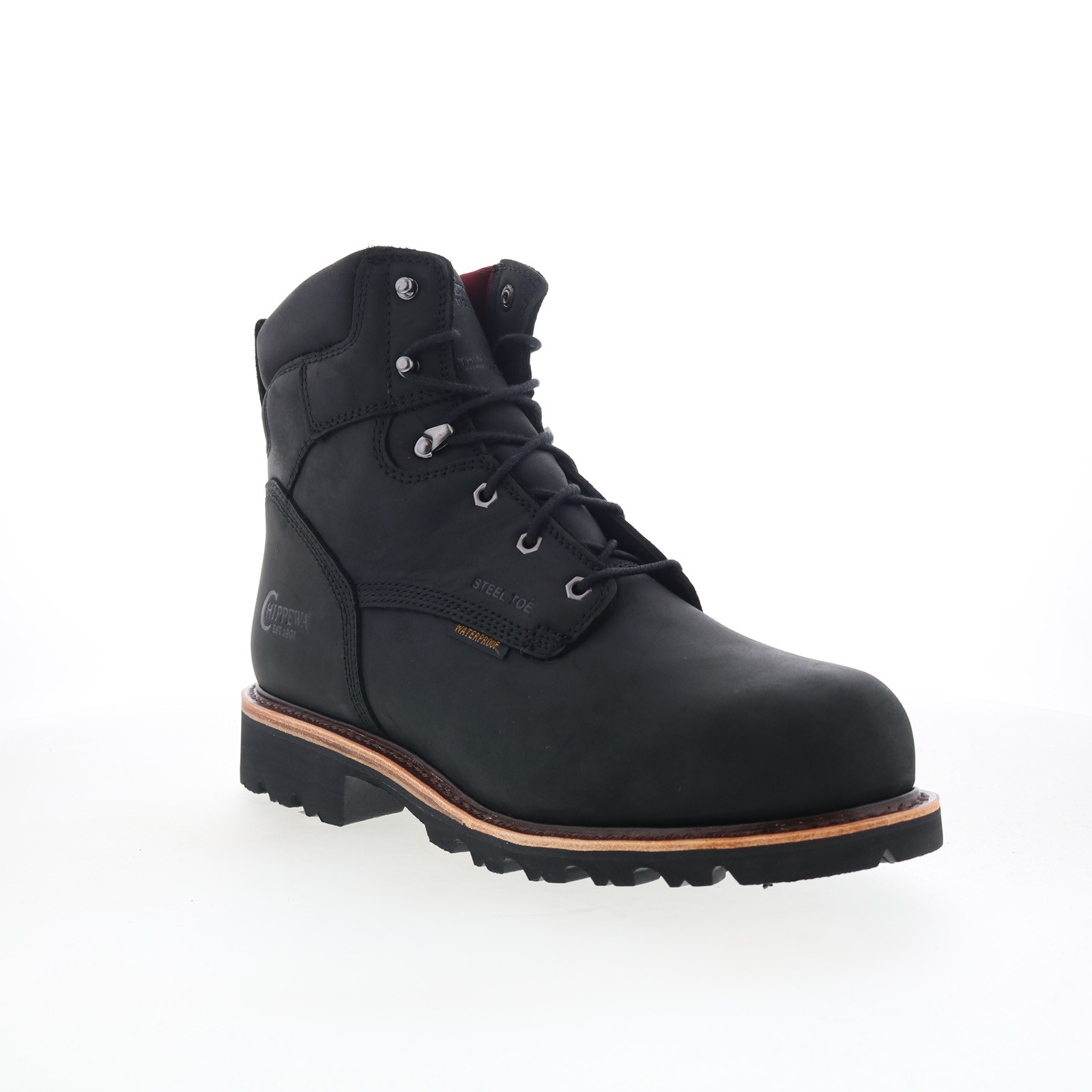 Chippewa Super DNA WP Steel Toe Insulated Mens Black Wide Work Boots