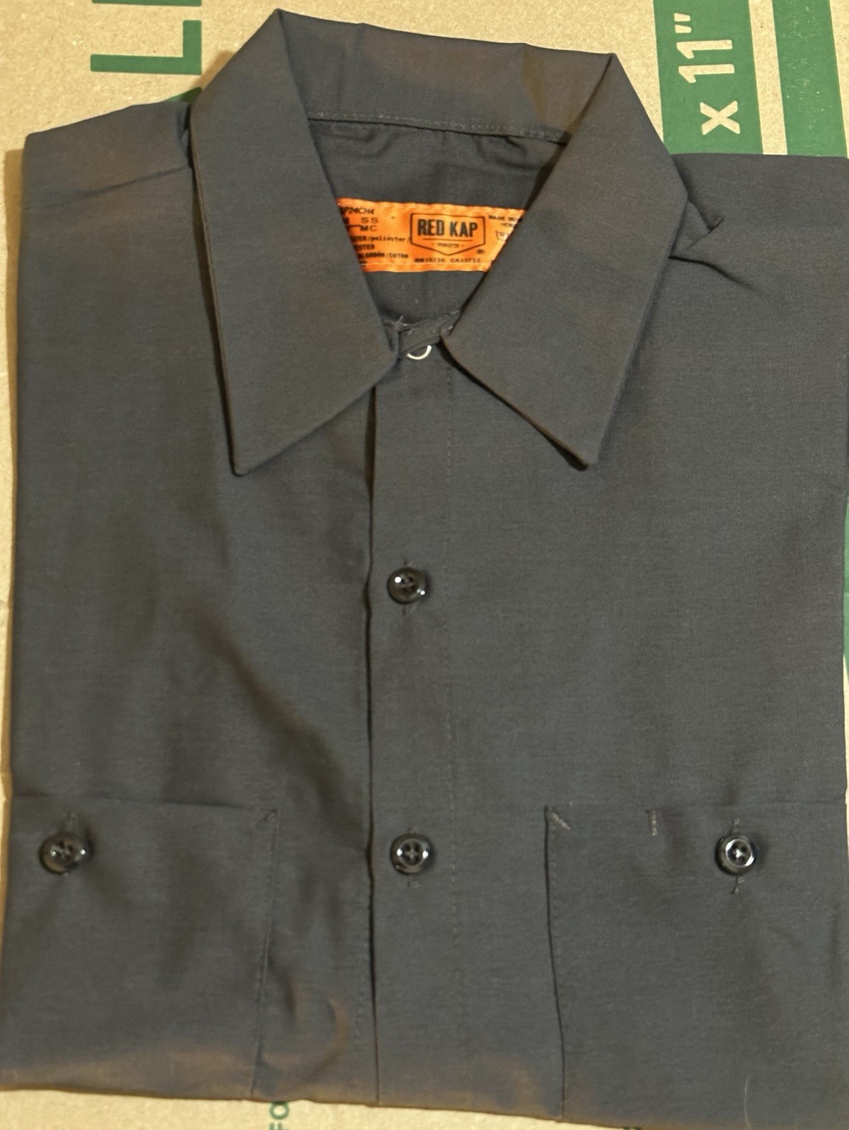 Lot Of 7 Red Kap Work Shirts Large Short Sleeve. #SP24CH4 Brand New