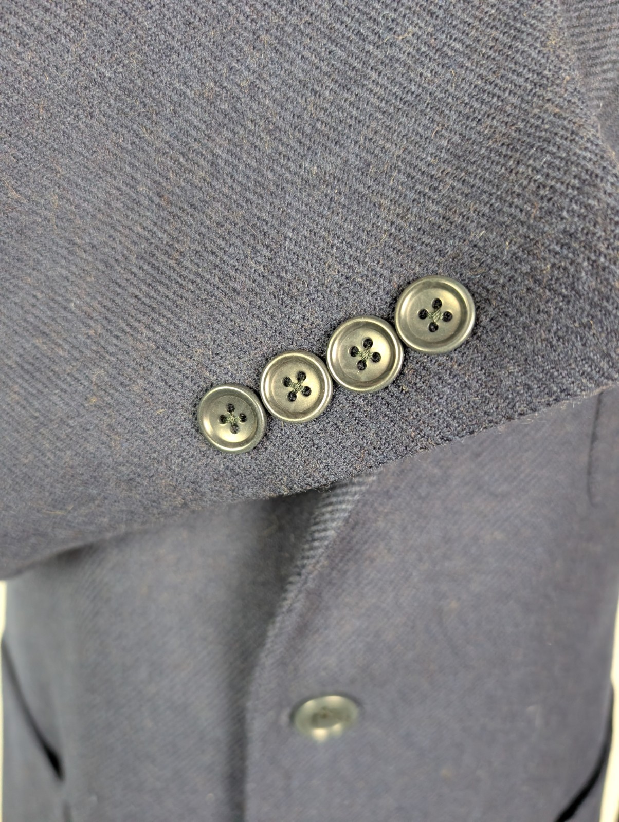 COPPLEY 100% Wool Flannel Blue Patch Pocket Sport Coat Sz 44R Dual Vent