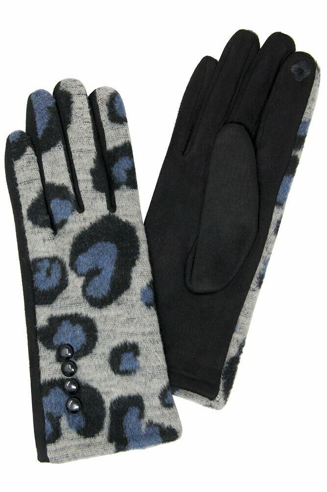 Women’s Soft Warm Classic Leopard Animal Pattern Smart Touch Screen Glove