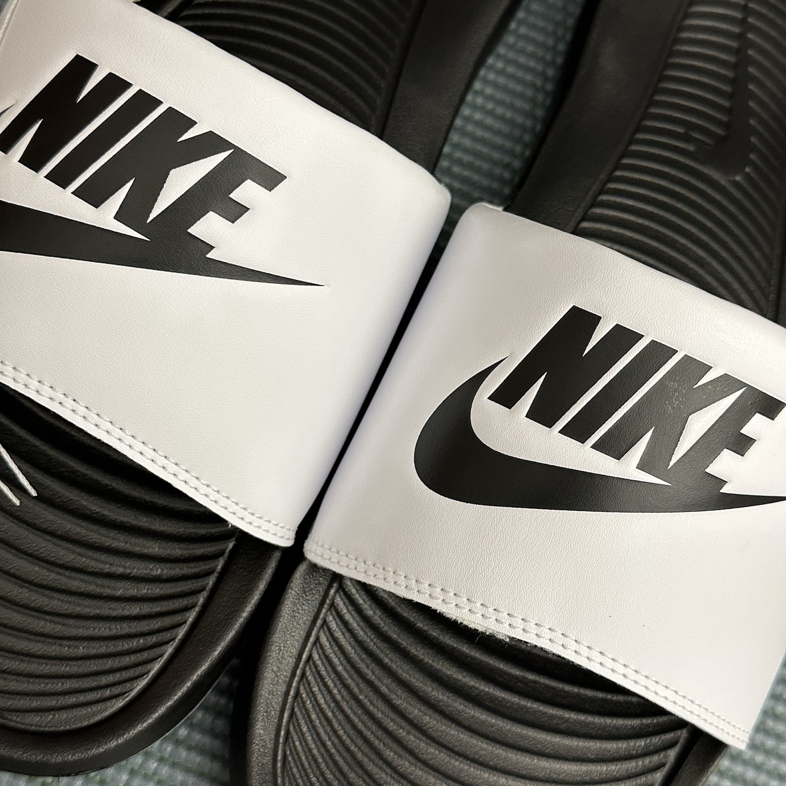 Nike Victori One Slide CN9675-005 Black White Men’s 12 Sandals Slides New NIB