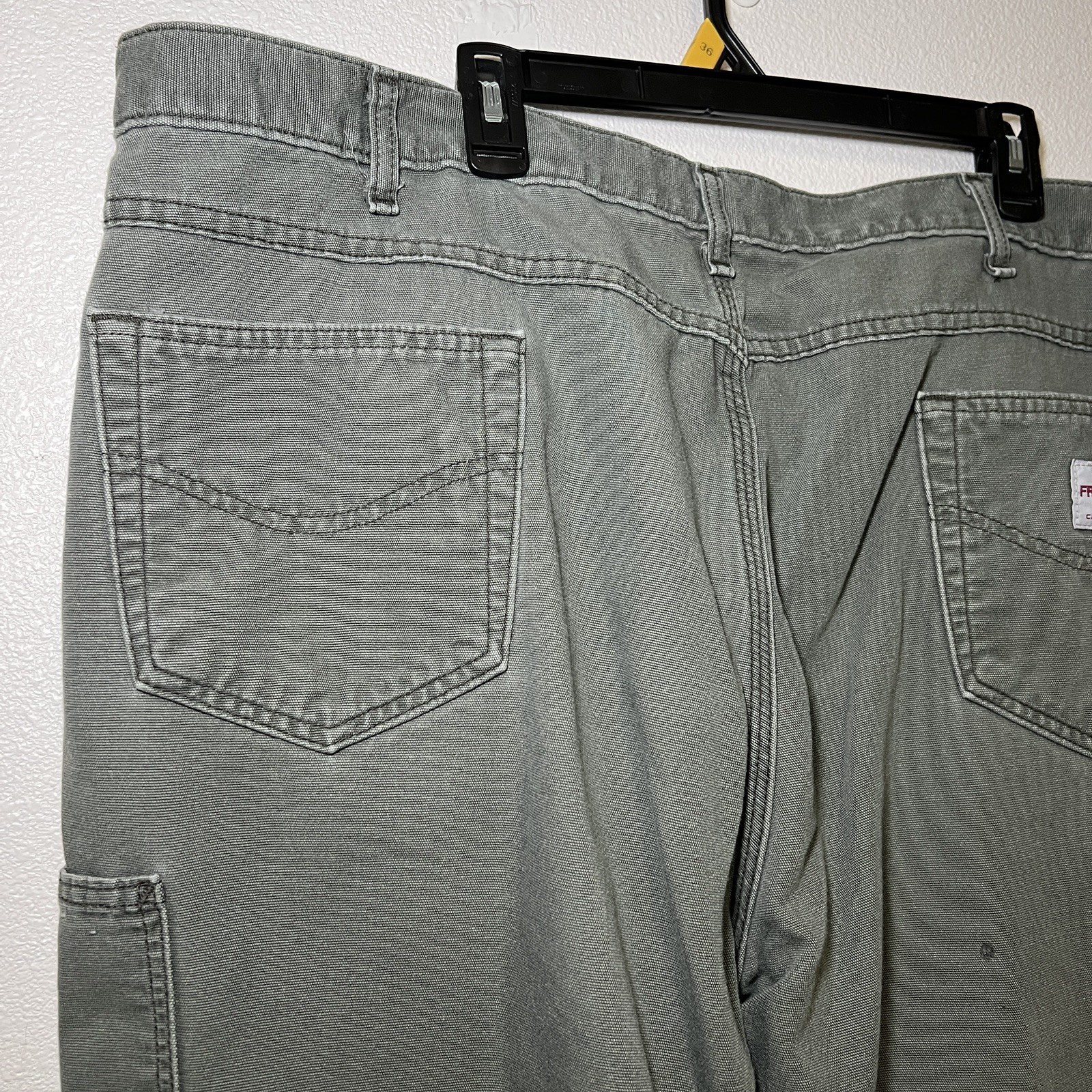 Carhartt FR Midweight Canvas Jean Mens 44×30 Green Pants CAT 2 Loose FRB159-MOS