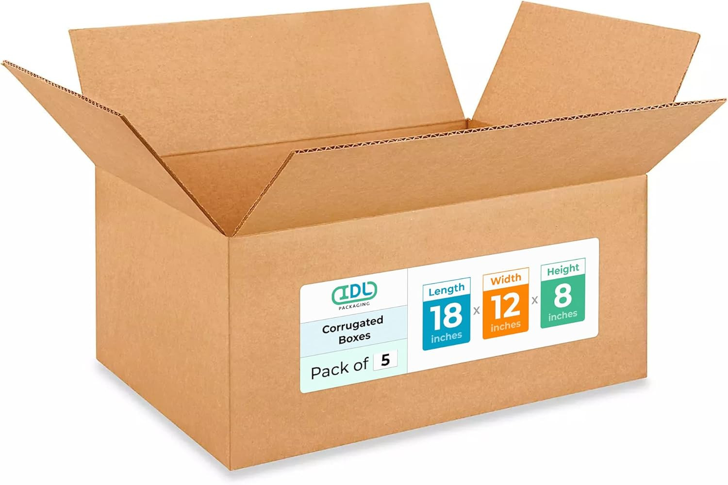 Medium Moving & Shipping Boxes 18 X 12 X 8 Inches (5-Pack) – Extra Strength 200