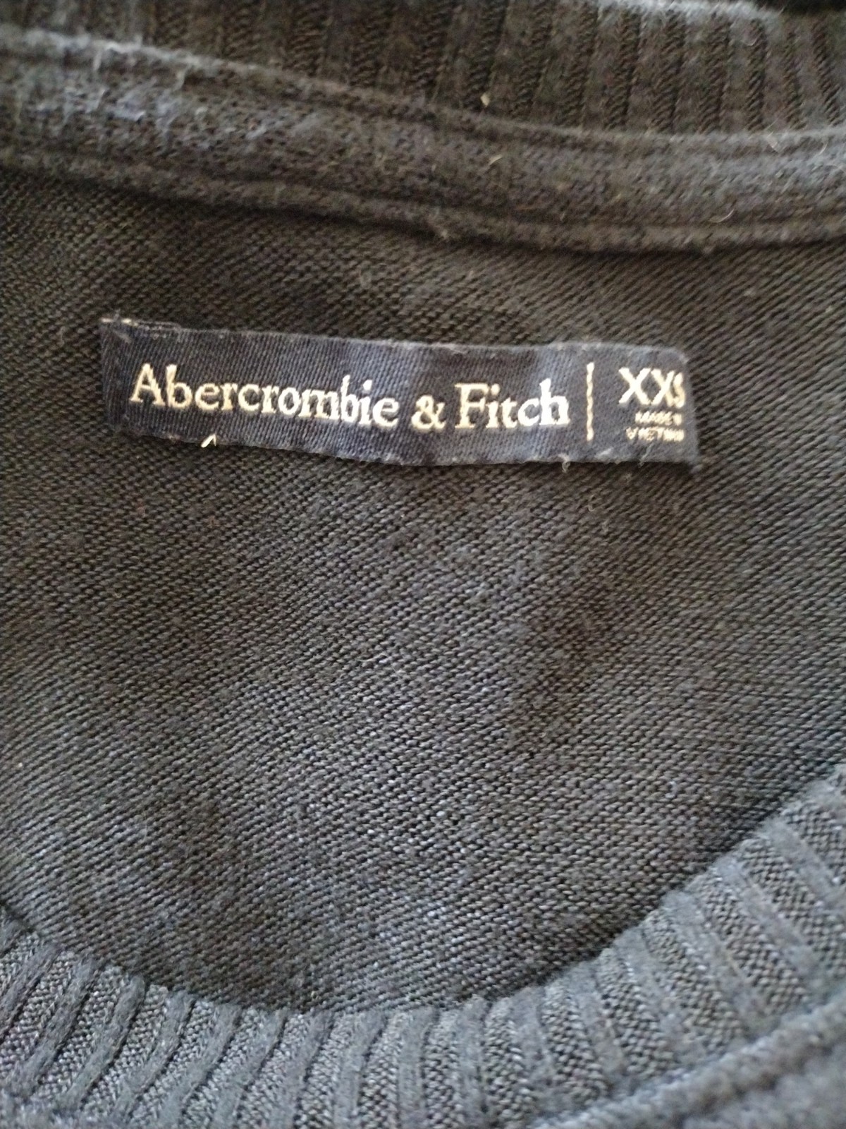 Abercrombie & Fitch Navy Blue Knit Tie-Waist Dress Long Sleeve Pockets…