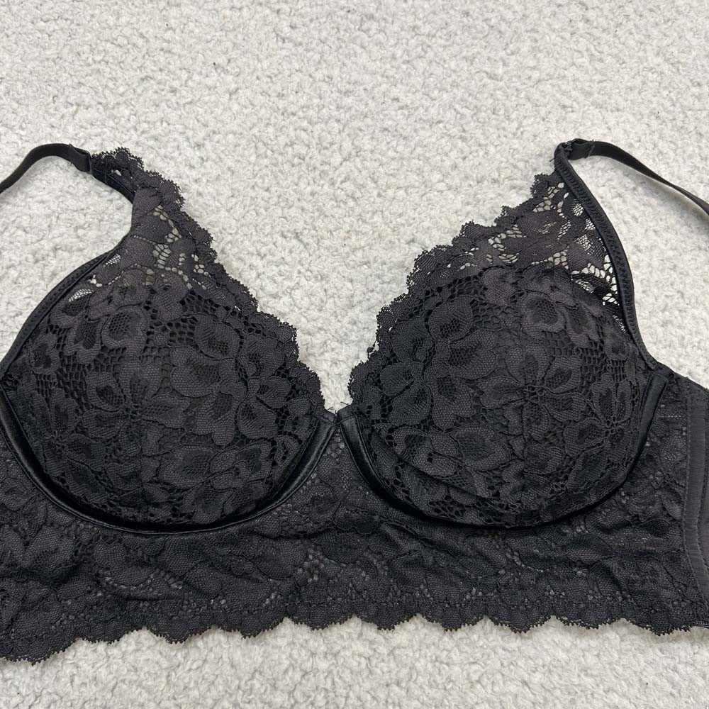 Maidenform Bra 36B Bralette DM1188 Lightly Lined Convertible Lace Bralette