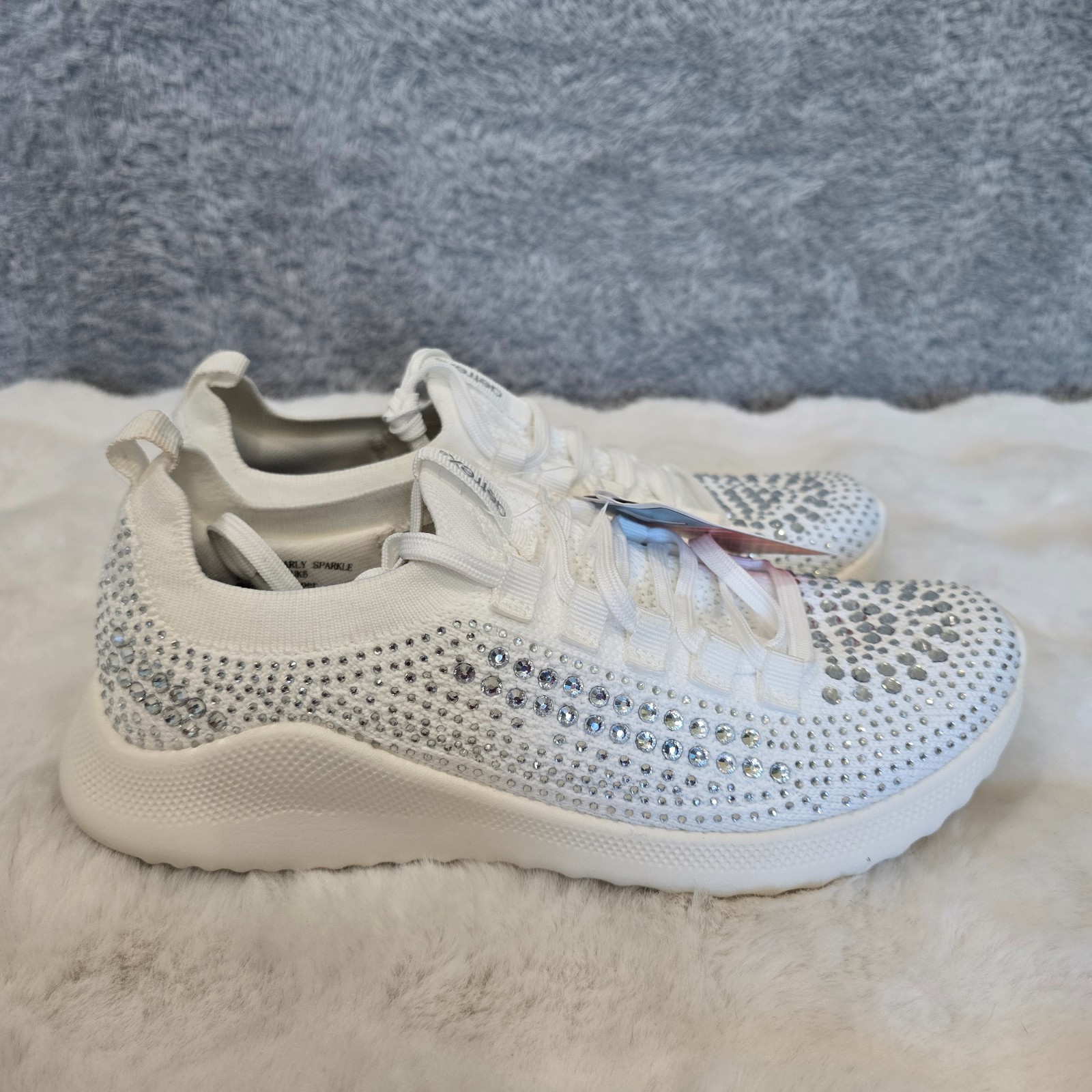 Aetrex Carly Arch Support Sneaker White Sparkle Women’s Size 37 or US 7 *NOTES