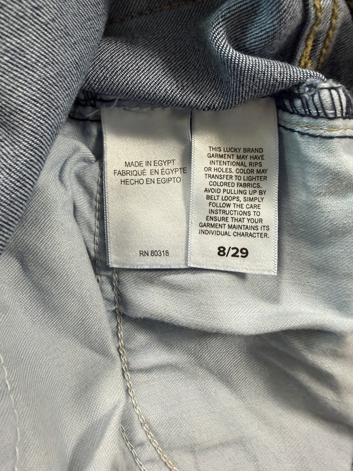 Lucky Brand Sweet Mid Rise Kick Crop Jeans Womens 8/29 Blue Medium Wash Denim