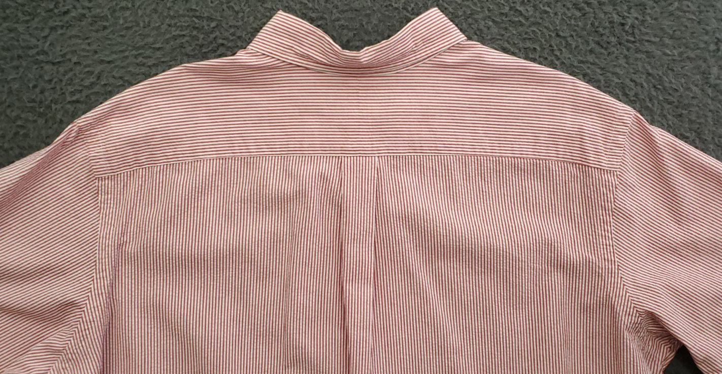 VTG Ralph Lauren Seersucker Button Down Men Sz XL Red Stripe Classic Fit Boating