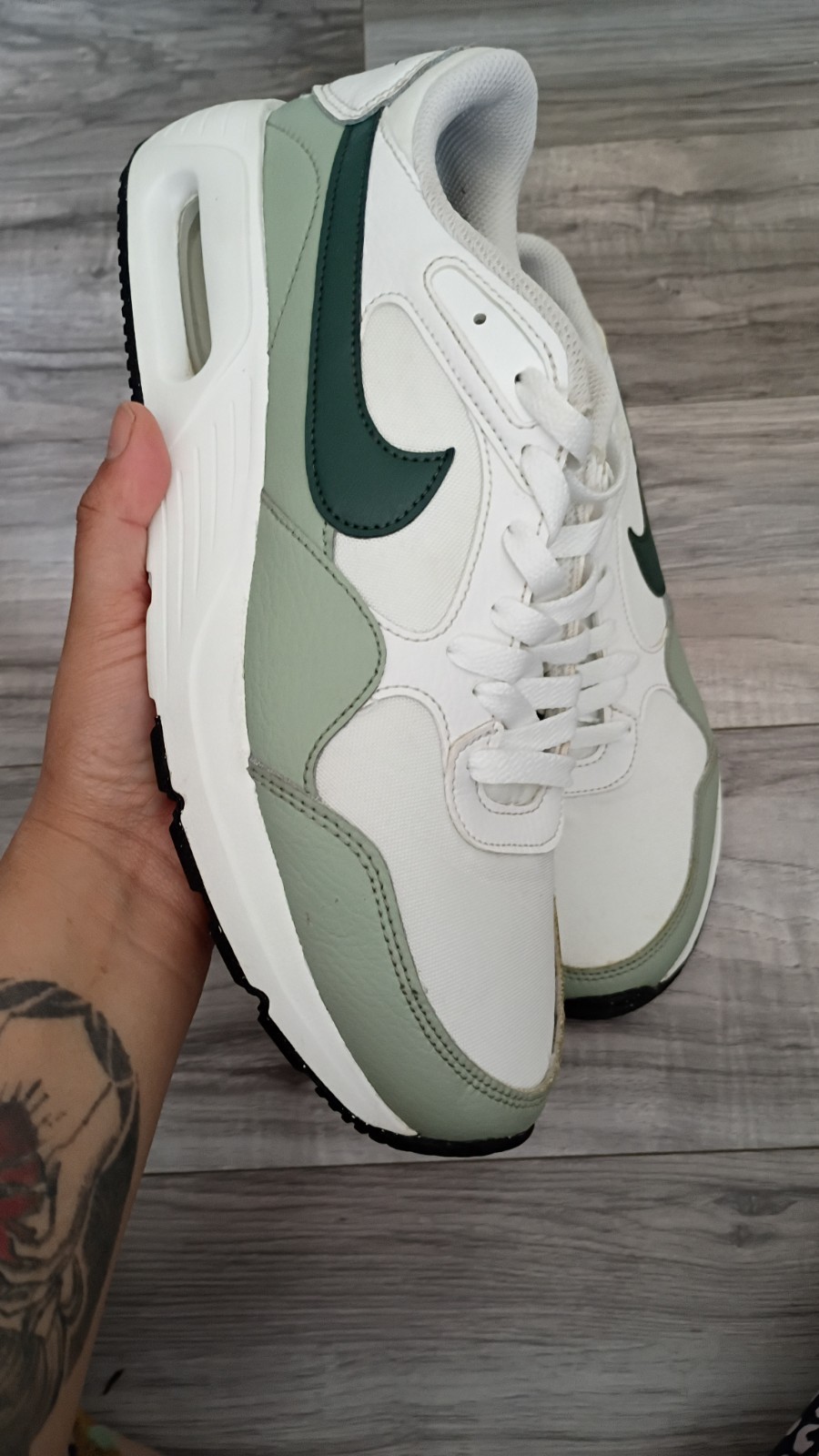 Nike Air Max SC Low Top Lace-Up Summit White/Jade Horizon/Vintage Green