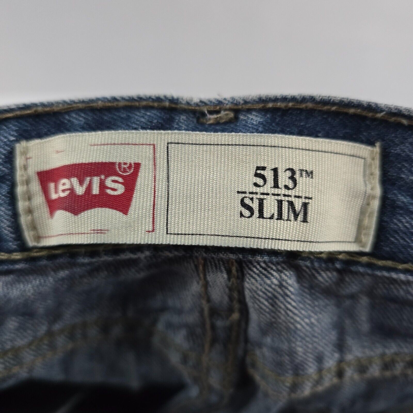 Levi’s 513 slim straight jeans boys 18 reg 29×29 blue denim 4929