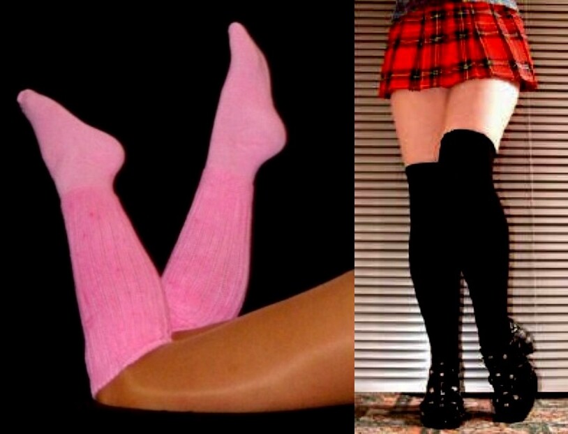 Slouch to Knee Socks Scrunch Hooters Uniform women Soccer Halloween Costume