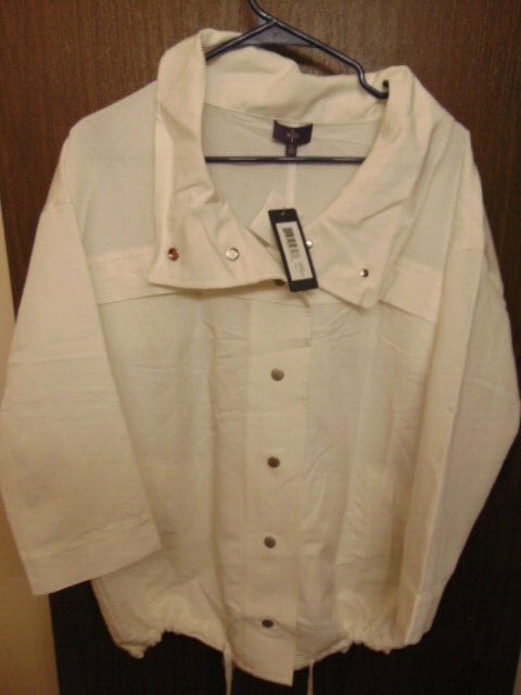 NYDJ Women’s Spring Jacket Optic White Size Large Mujur Casual Jacket NEW🍂