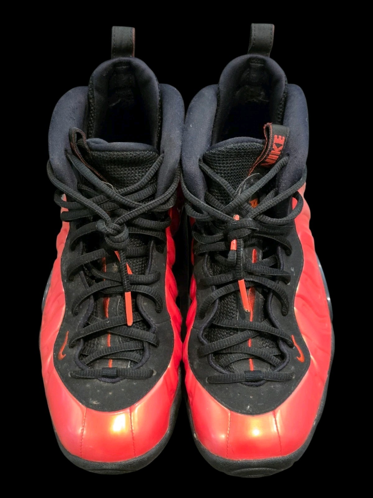 GUC Boys Nike Air Foamposite One Shoes 644791-603 “Habanero Red” Size 6y (A10)