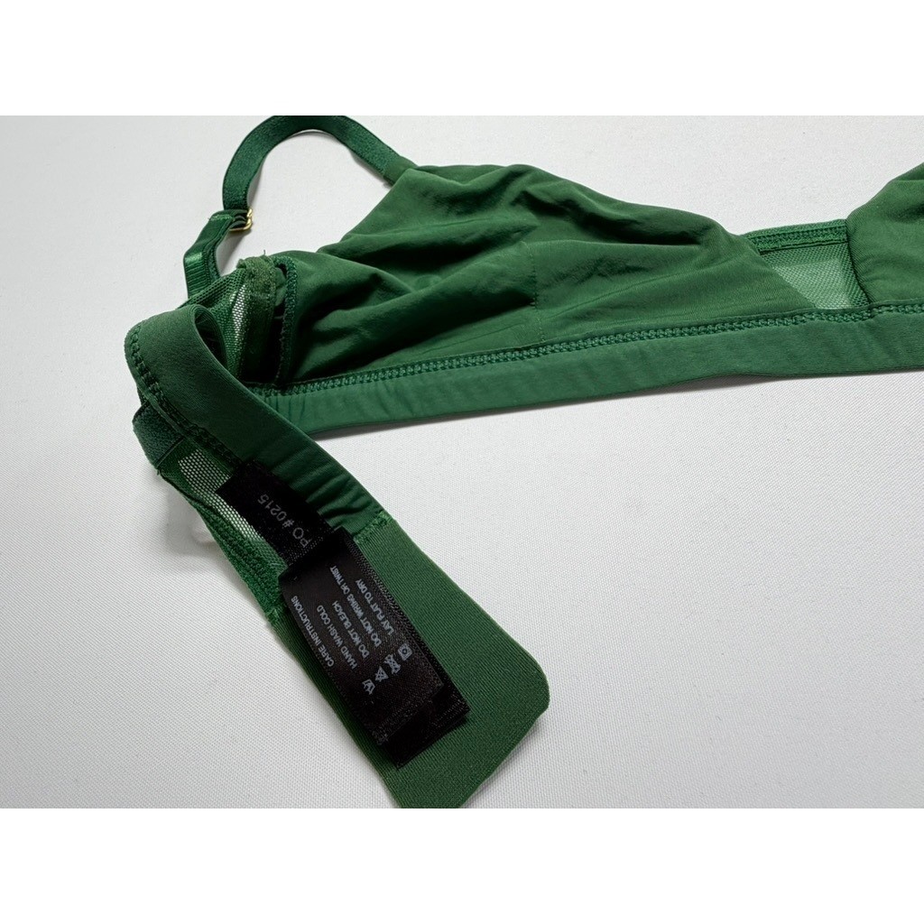 Pepper Bralette Triangle Bra XS Green Minimalist Small Chest Comfort