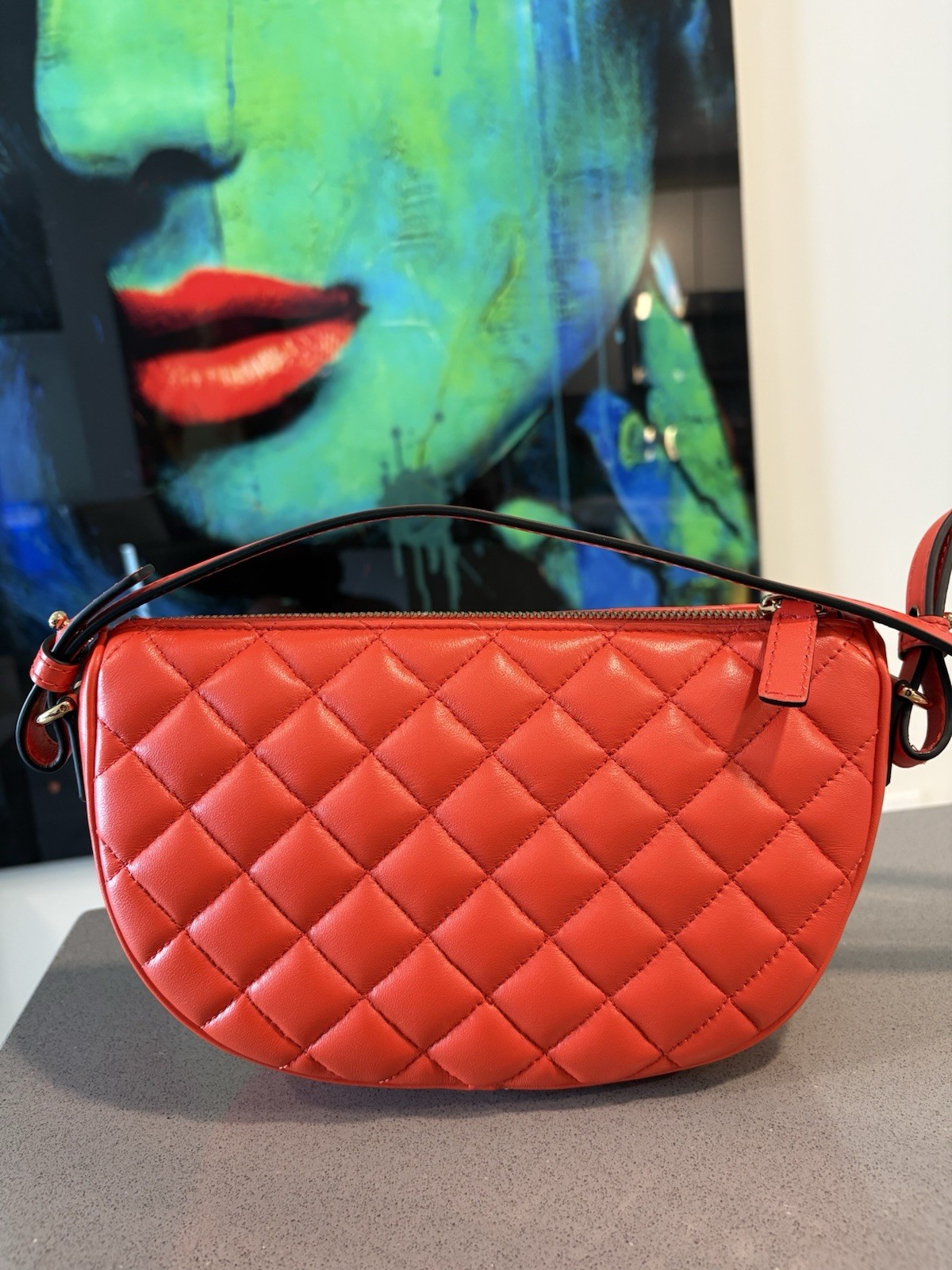 NWT Versace Half Moon Bag + Metal Coral Gold $ 1875 Retail Hot Deal