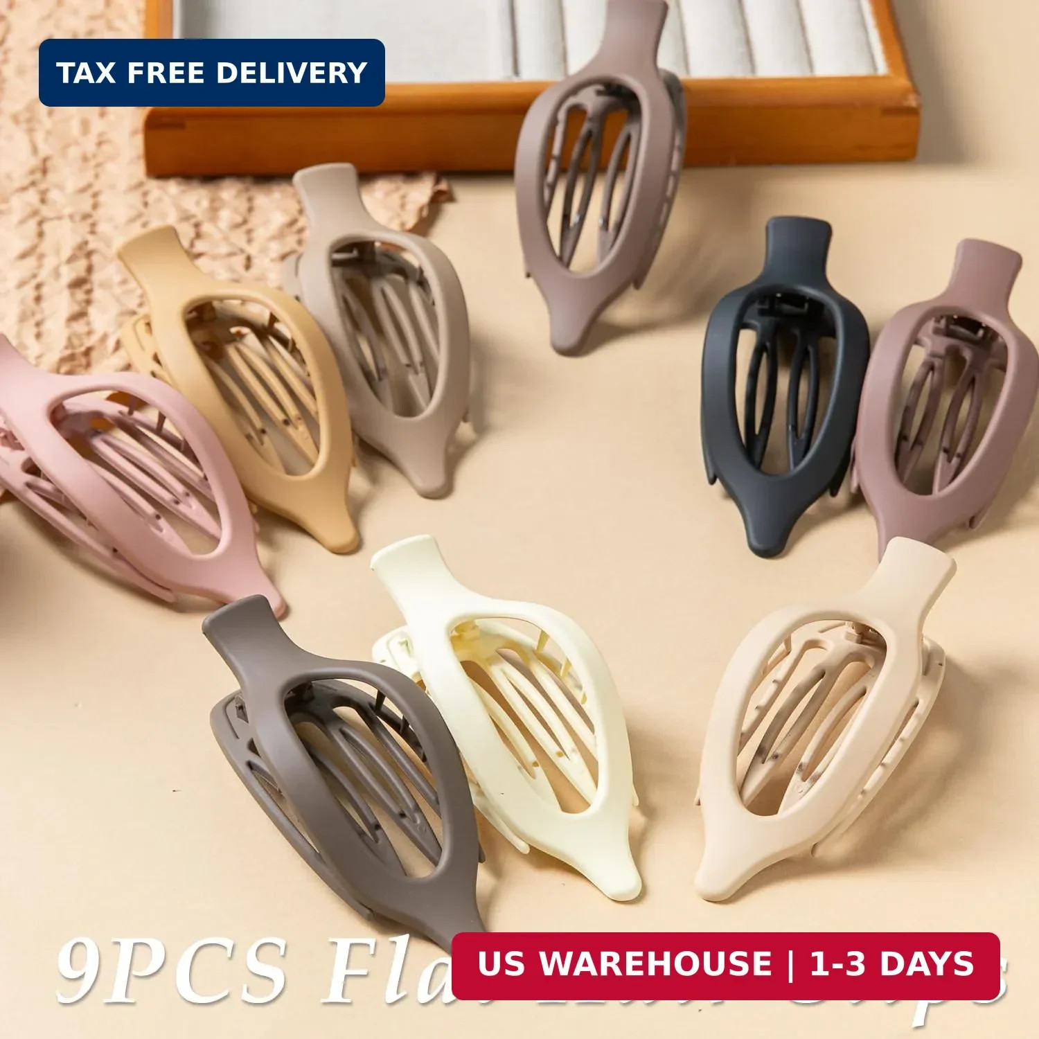 Flat Hair Clips, 9 PCS 4.7 Inch Large Side Slide Volume Duckbill Clips for Women