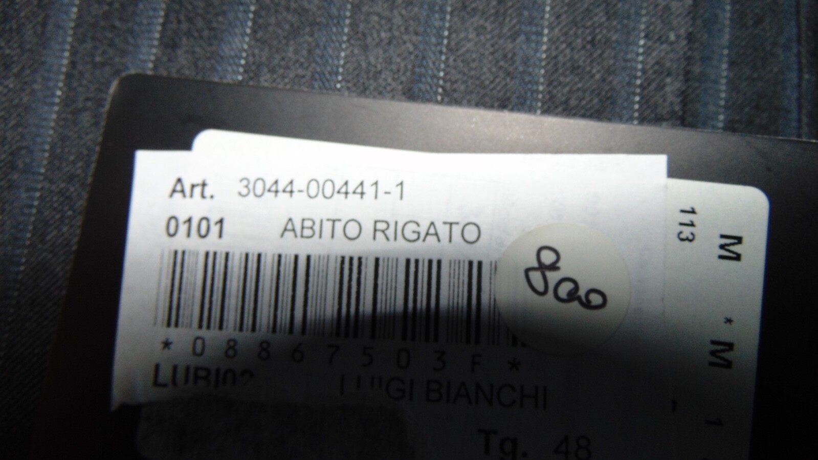 L.B.M. LUIGI BIANCHI MANTOVA FRESH DRESS GREY 48 800.00 CART.7177697A x