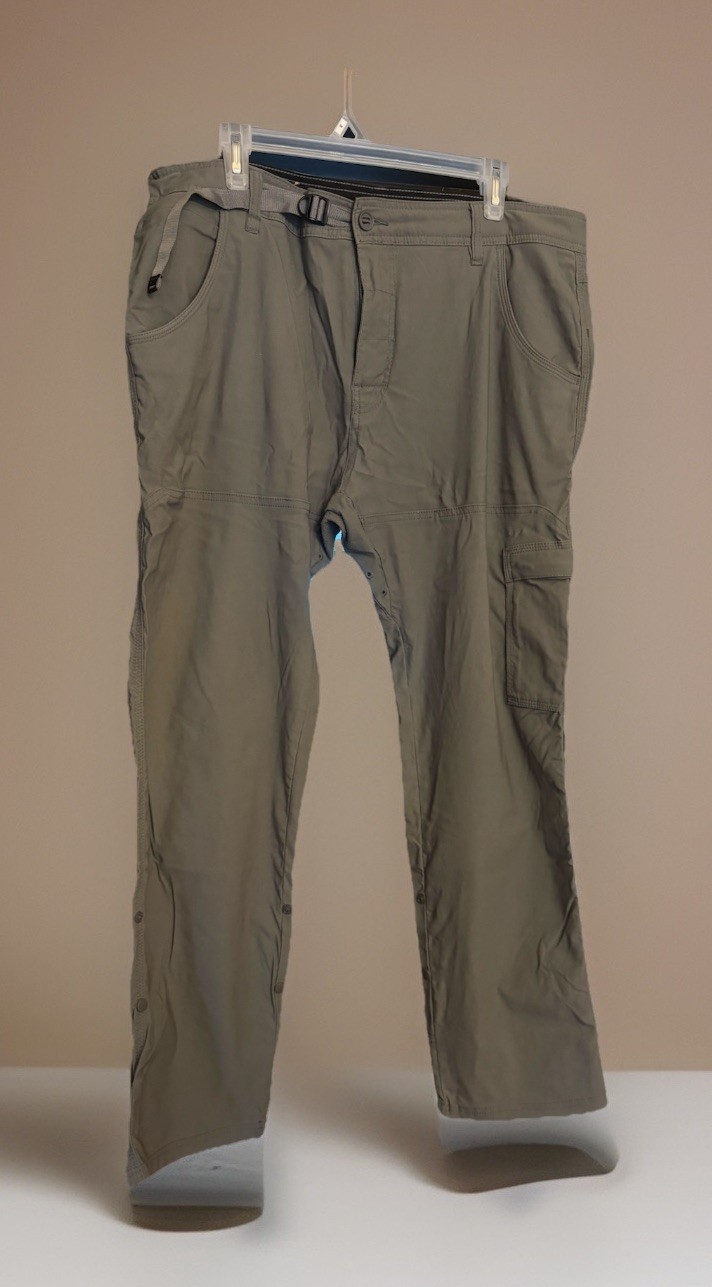 Men’s PrAna Stretch Zion Slimfit Pants Charcoal 38×30