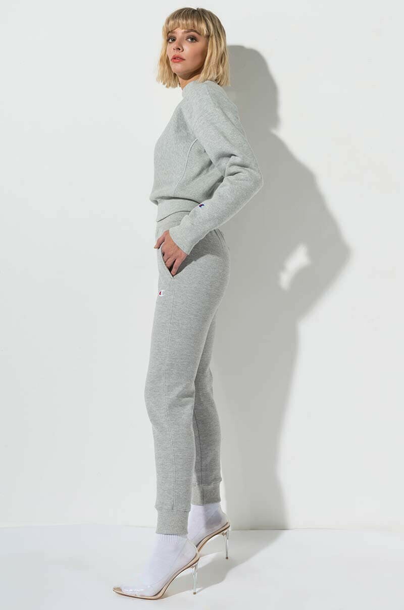 NEW CHAMPION WOMENS OXFORD GRAY REVERSE WEAVE C LOGO JOGGER PANTS SZ XL