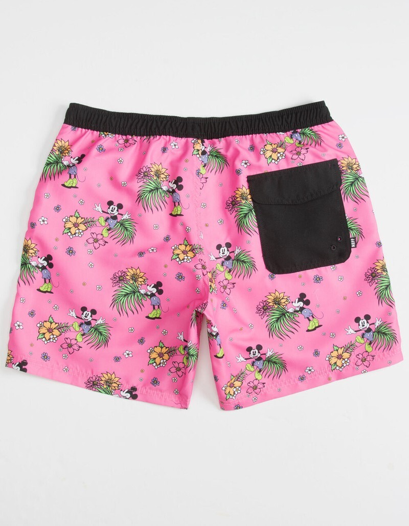 NEFF x Disney Mickey Mouse Mens Hot Tub Volley Pink Swim Shorts NWT S, M, L